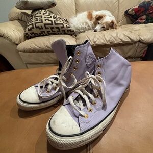 Converse Lavender High-Top Sneakers